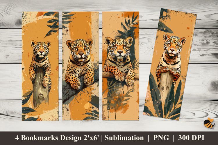 The Jaguar Bookmarks Sublimation Design