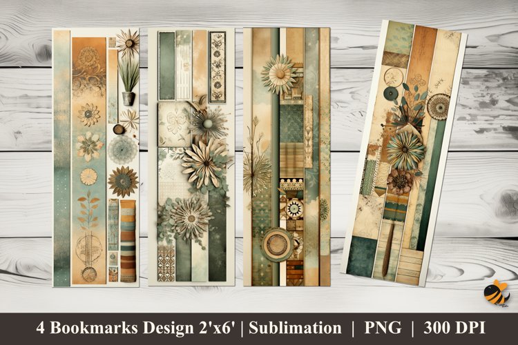 Tribal Pattern Bookmarks Sublimation Design example image 1