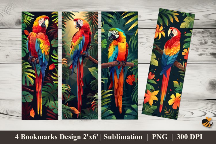 Macaws Bookmarks Sublimation Design