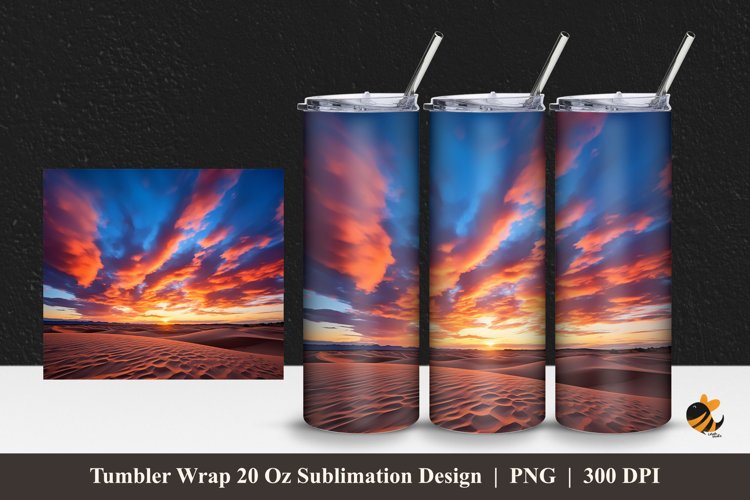 Desert Exoticism Tumbler Wrap Sublimation Design 1