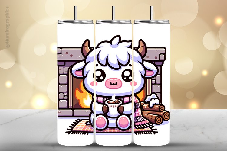 Highland Cow Tumbler Wrap| Tumbler Sublimation Wrap
