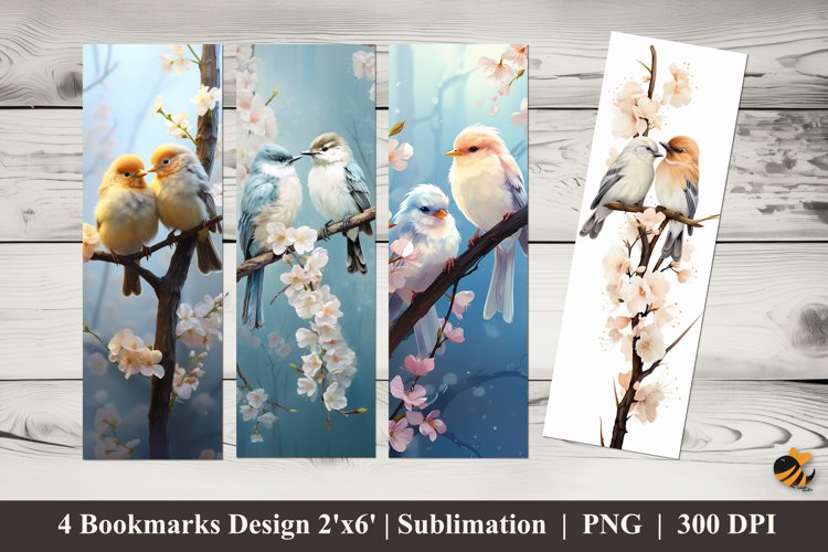 Bird World Bookmarks Sublimation Design