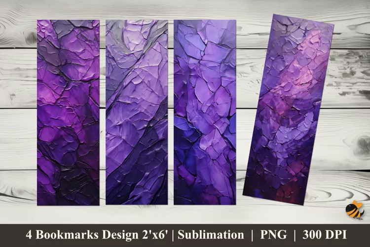 Cracked Texture Bookmarks Sublimation Design