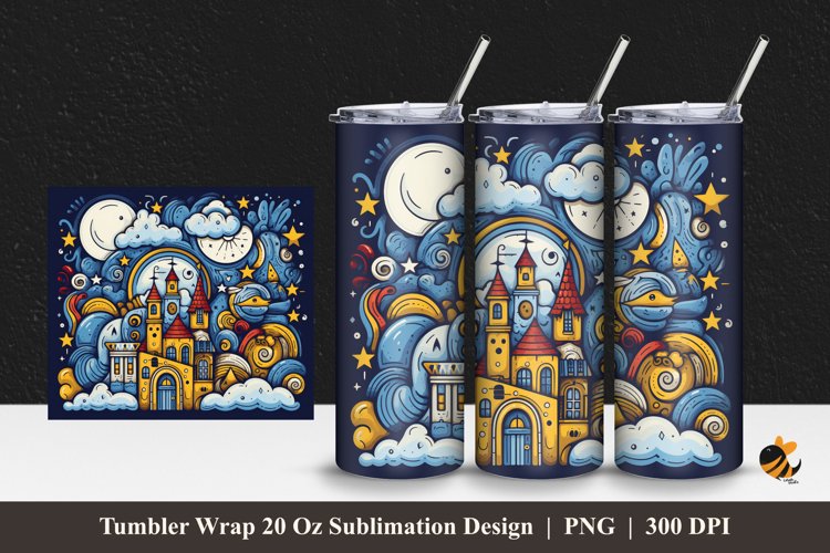 Fairyland Tumbler Wrap Sublimation Design 1 example image 1