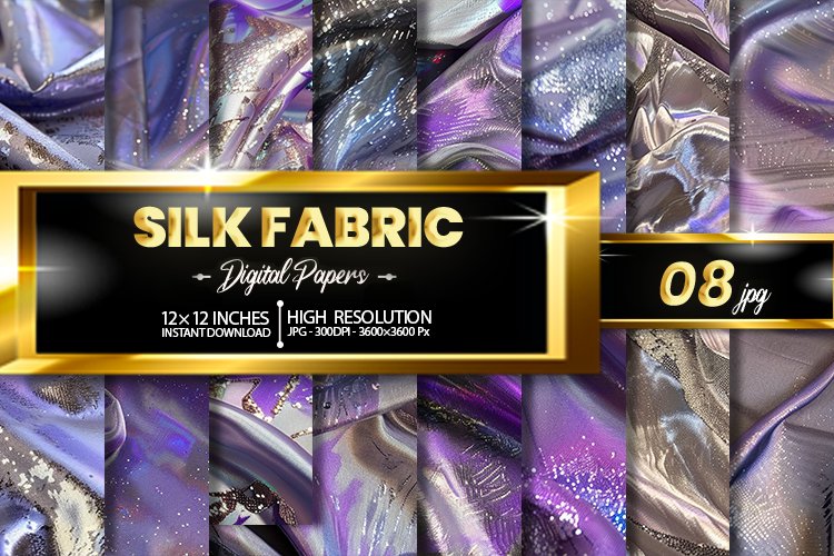 Silk Fabric Digital Papers Bundle