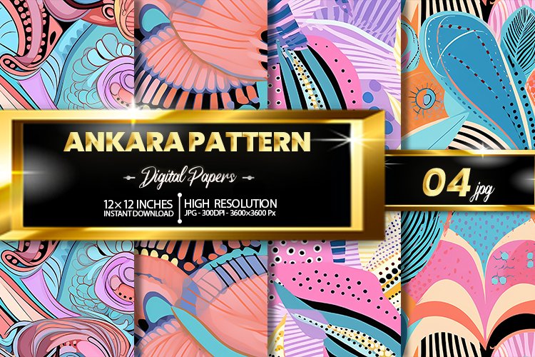 Ankara Pattern Digital Papers example image 1