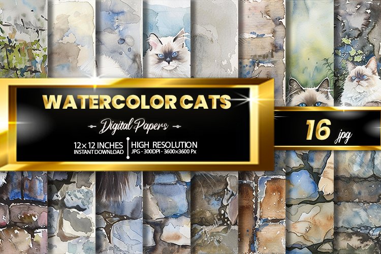 Cat Watercolor Image 22