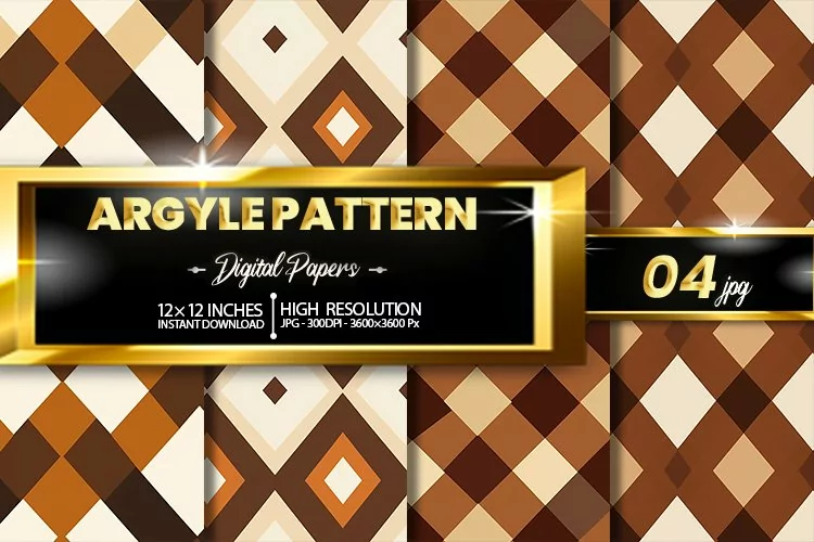 Argyle Pattern Digital Papers - 04 Variations