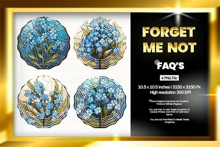 Forget Me Not Wind Spinner Sublimation - 04 Variations
