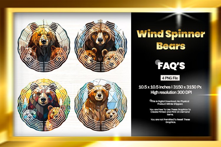 Bear Wind Spinner Sublimation - 04 Variations example image 1