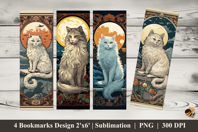 Relaxing Cat Bookmarks Sublimation Design