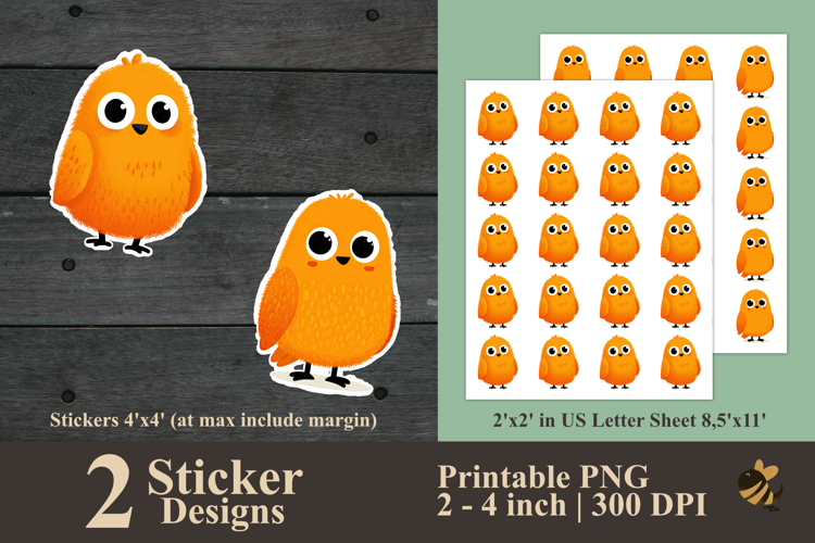 Cute Chick Sticker Designs PNG