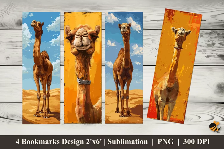 Camel Bookmarks Sublimation Design