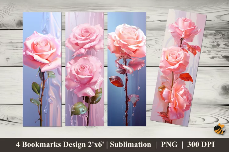 Pink Beauty Bookmarks Sublimation Design