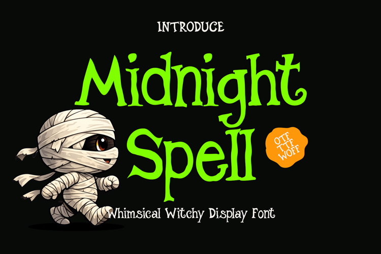 Midnight Spell | Whimsical Witchy Halloween Font
