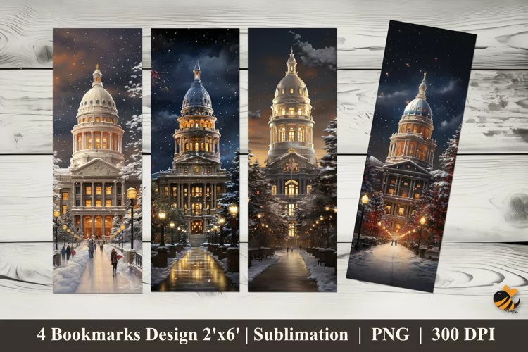 Historical Building Bookmarks Sublimation Design
