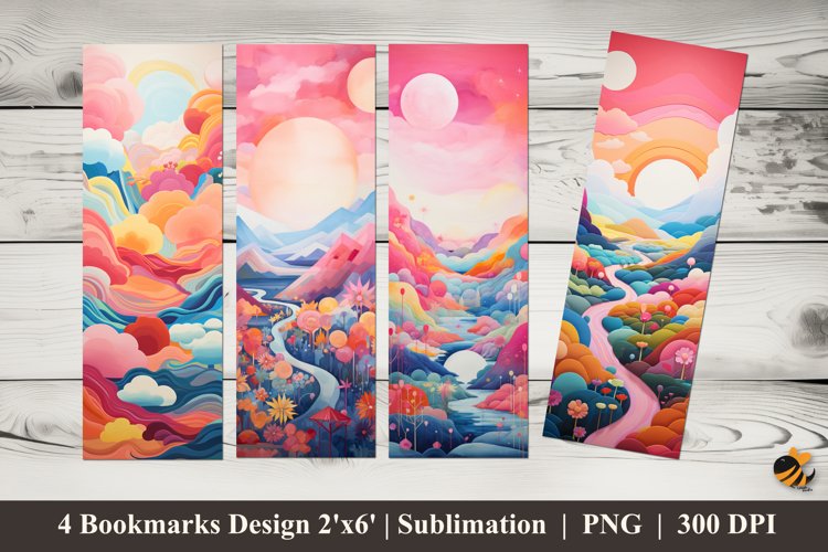 Creative Abstract Bookmarks Sublimation Design example image 1