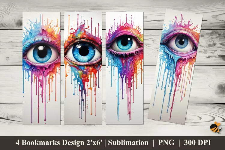 Colored Tears Bookmarks Sublimation Design