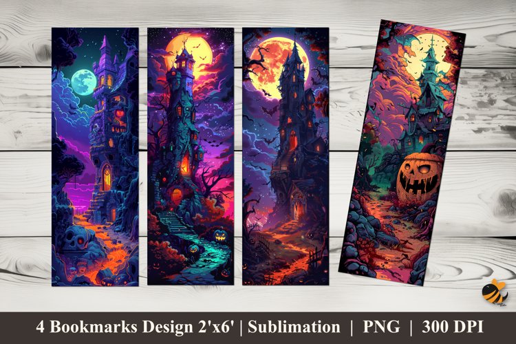Halloween Horror Bookmarks Sublimation Design