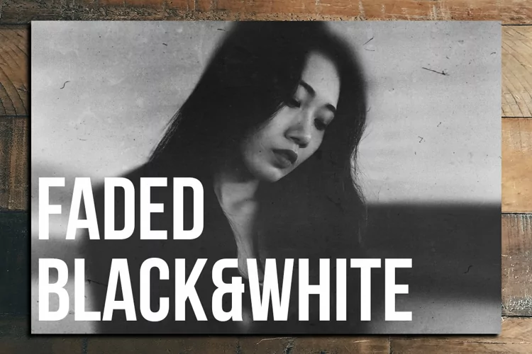 Faded Black and White Photo Template
