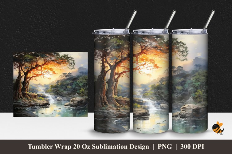 Beauty Gallery Tumbler Wrap Sublimation Design 1