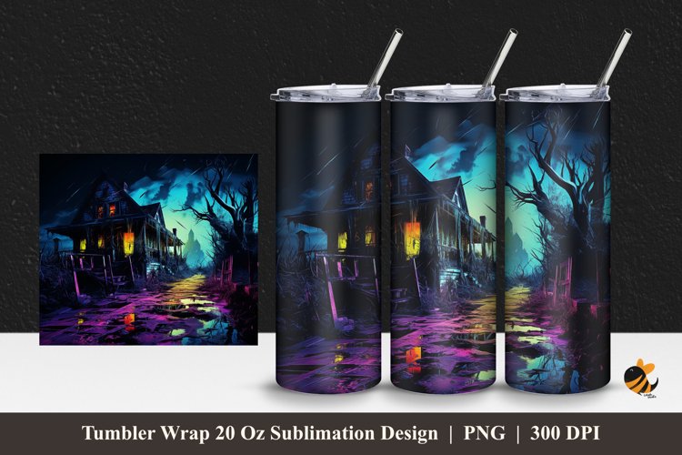 Old Futuristic Tumbler Wrap Sublimation Design 1