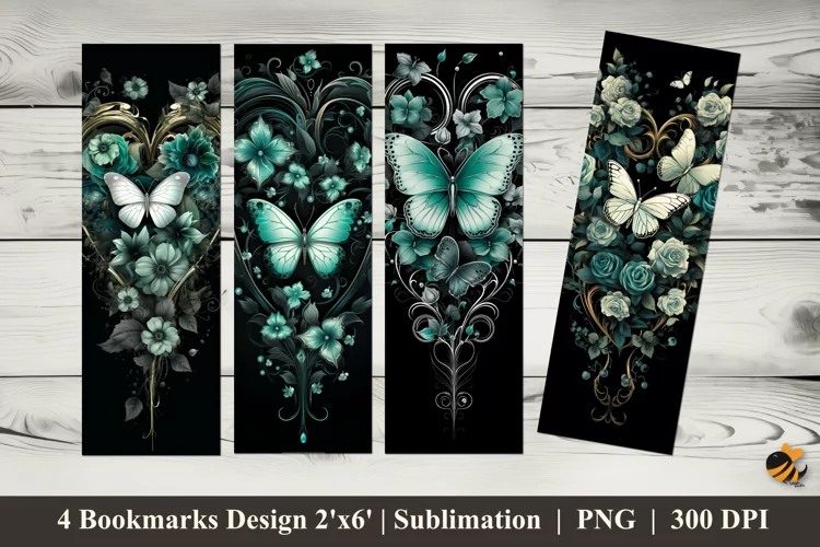 Glare Butterfly Bookmarks Sublimation Design