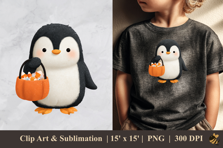 Cute Penguin DTF Sublimation Clipart Design 1
