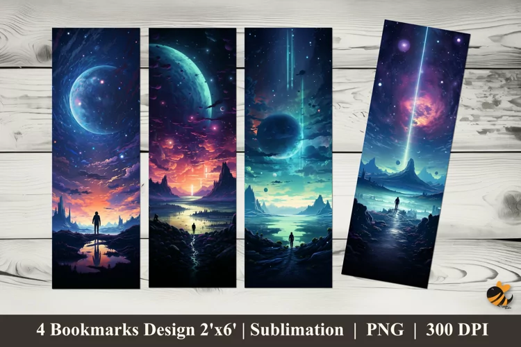 Cinematic Poster Bookmarks Sublimation Design