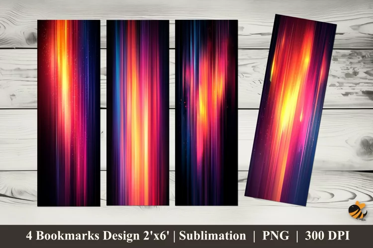 Vertical Art Design Bookmarks Sublimation Design