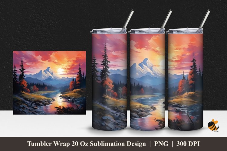 Amazing Nature Tumbler Wrap Sublimation Design 1