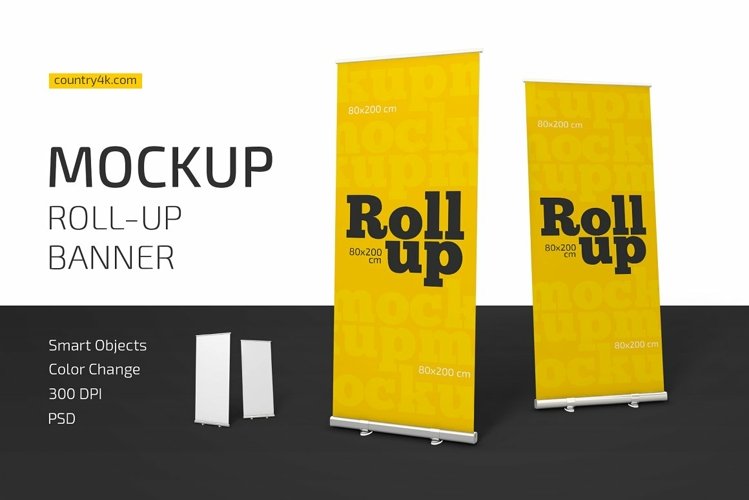 Roll-Up Banner Mockup example image 1