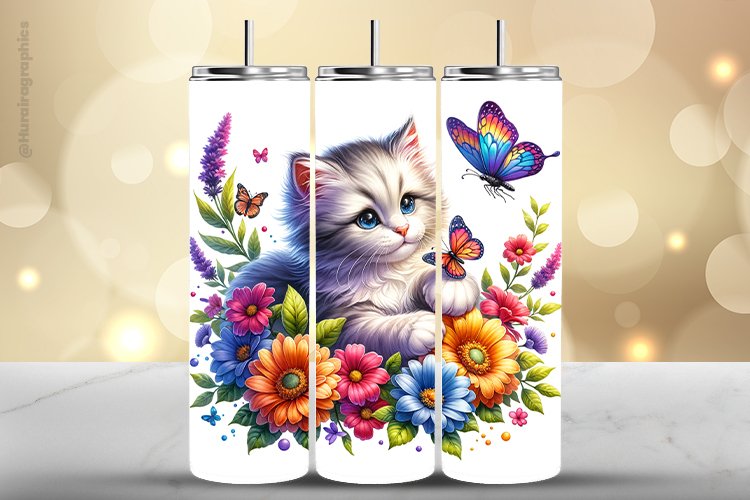 Cat Tumbler Wrap| Tumbler Sublimation Wrap
