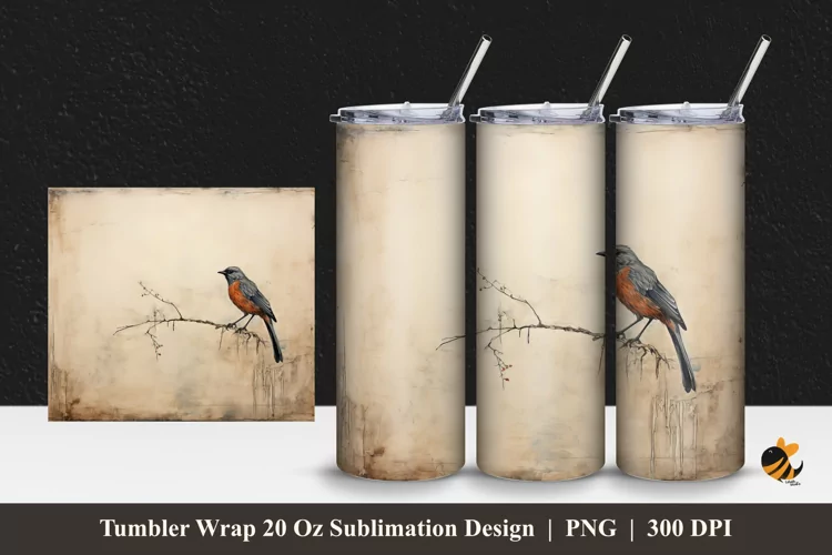 Old Times Tumbler Wrap Sublimation Design 1