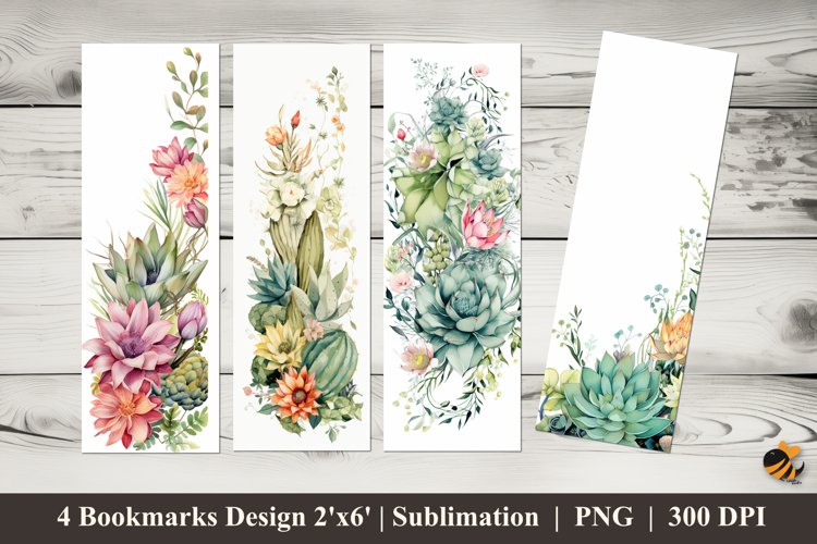 Flower Variations Bookmarks Sublimation Design