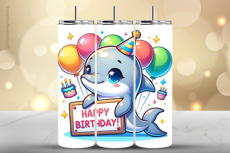 Dolphain Tumbler Wrap| Tumbler Sublimation Wrap