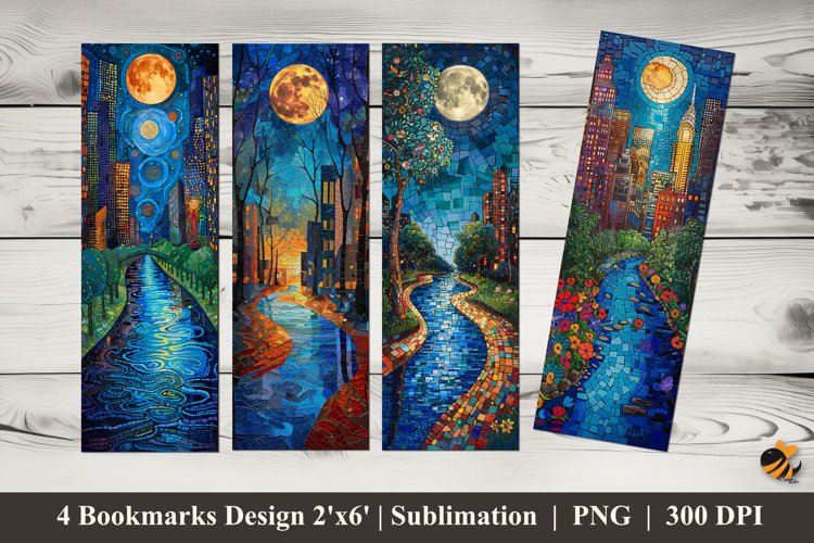 Natural Sparkle Bookmarks Sublimation Design example image 1