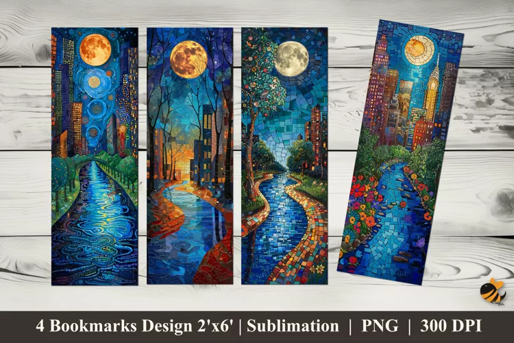 Natural Sparkle Bookmarks Sublimation Design