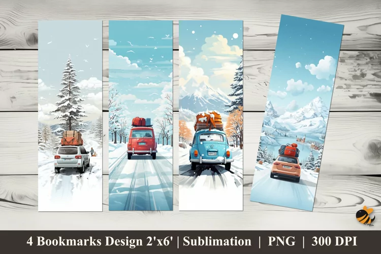 Winter Tour Bookmarks Sublimation Design
