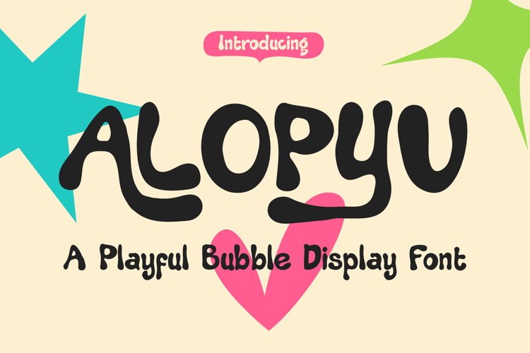 Alopyu - Bubble Fun Display Font