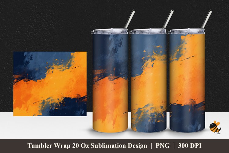 Paint Mixture Tumbler Wrap Sublimation Design 1 example image 1
