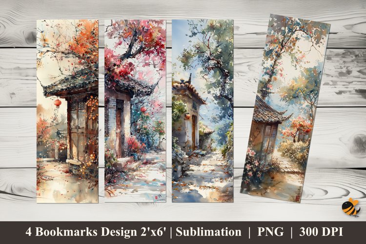 Romantic Images Bookmarks Sublimation Design