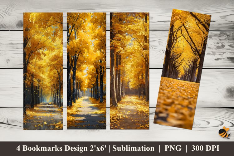 Majestic Gingko Tree Bookmarks Sublimation Design