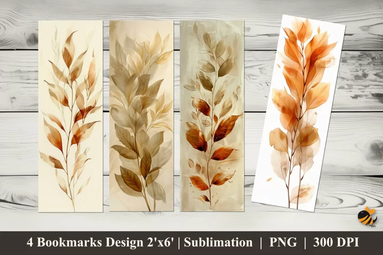 Transparent Flower Bookmarks Sublimation Design