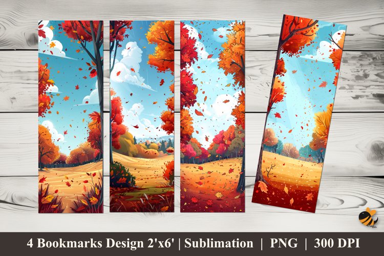 Deciduous Trees Bookmarks Sublimation Design
