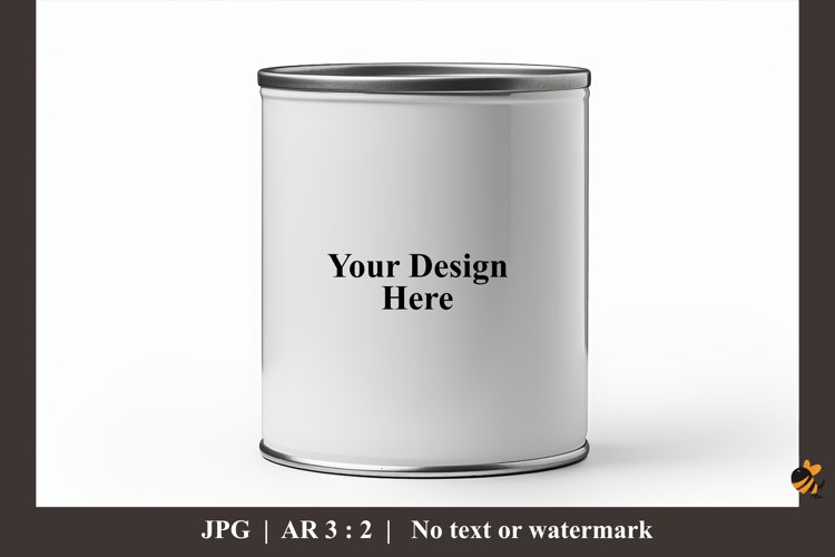White Can Mockup Design Illustration 1 example image 1