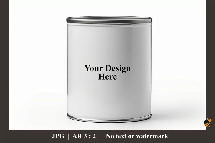 White Can Mockup Design Illustration 1