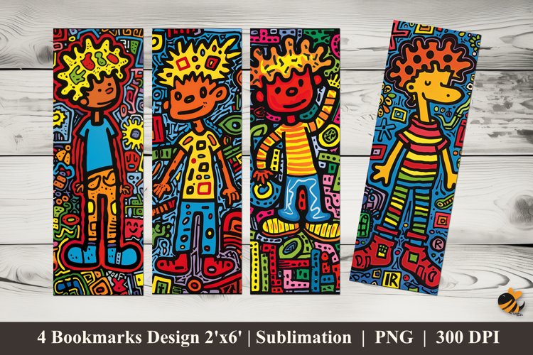 Cute Child Bookmarks Sublimation Design example image 1