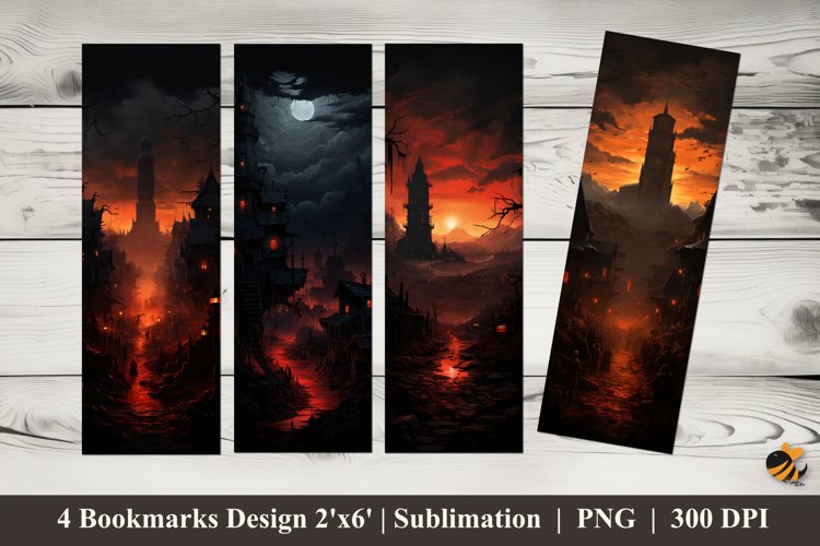 Mystical Night Bookmarks Sublimation Design