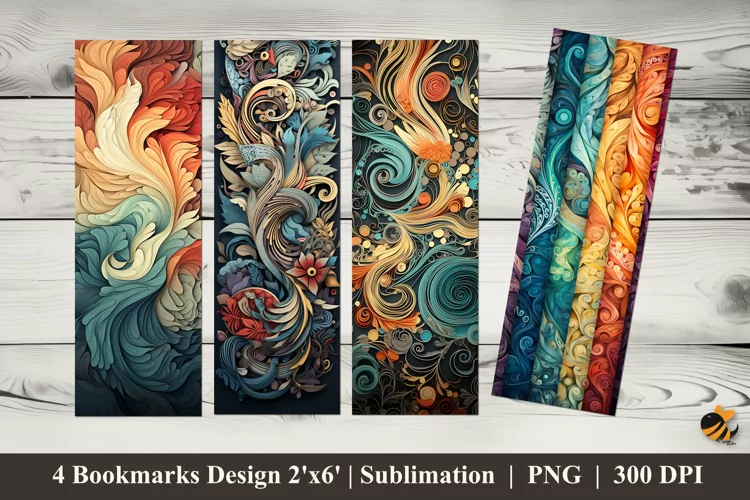 Digital Creative Bookmarks Sublimation Design